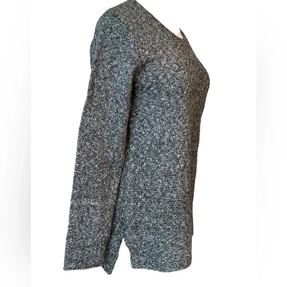 Prana “Nolan” Heathered Charcoal Grey Wool Blend Long Sleeve Tunic Style Sweater - Picture 4 of 8